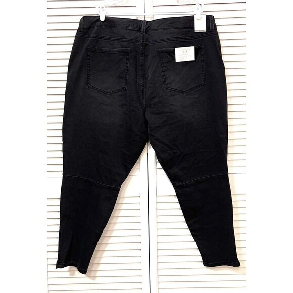 melissa mccarthy seven jeans plus 16W black stretch pencil slimming NWT - Picture 4 of 8